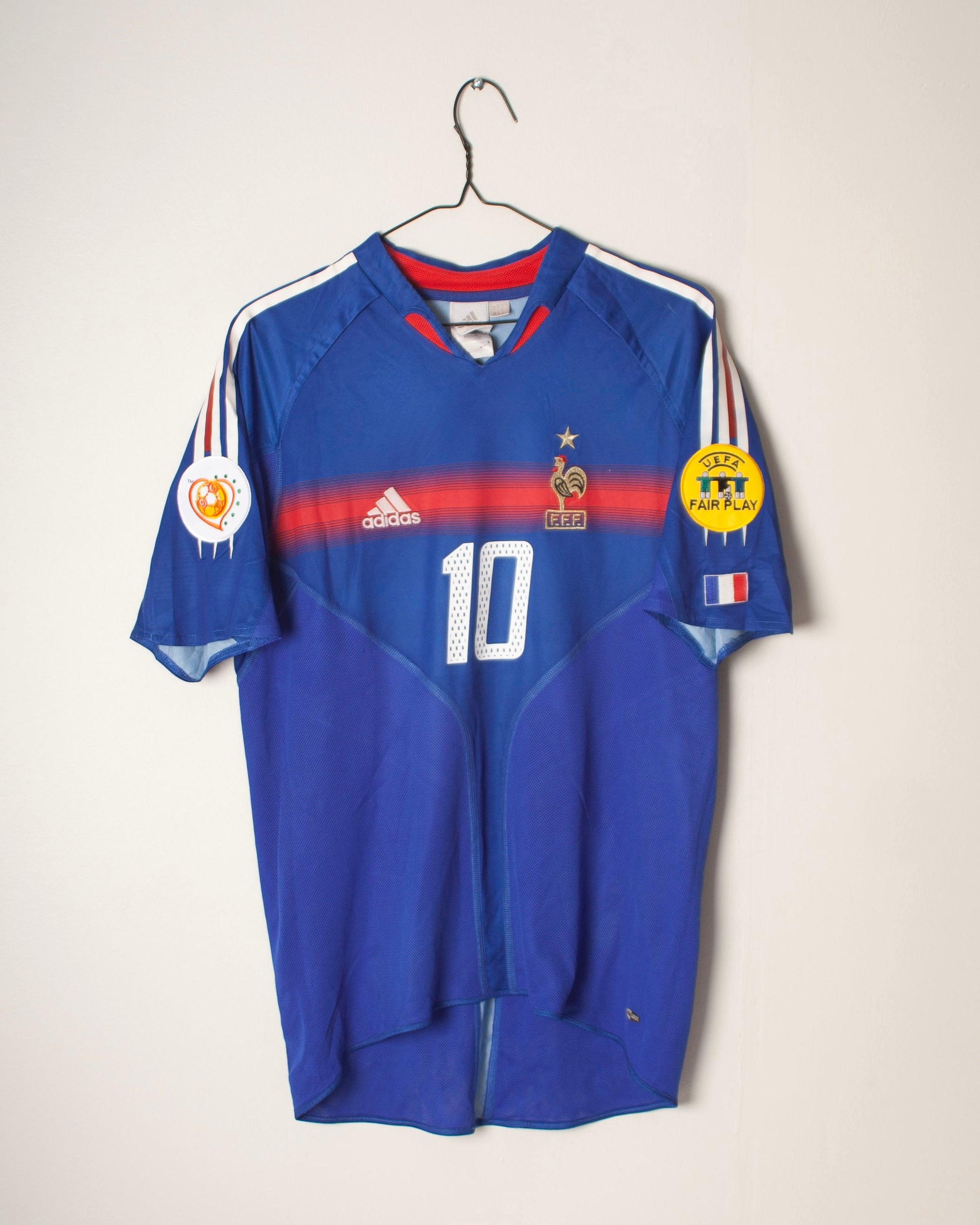 Adidas - France 2004 Home Football Shirt 'ZIDANE'