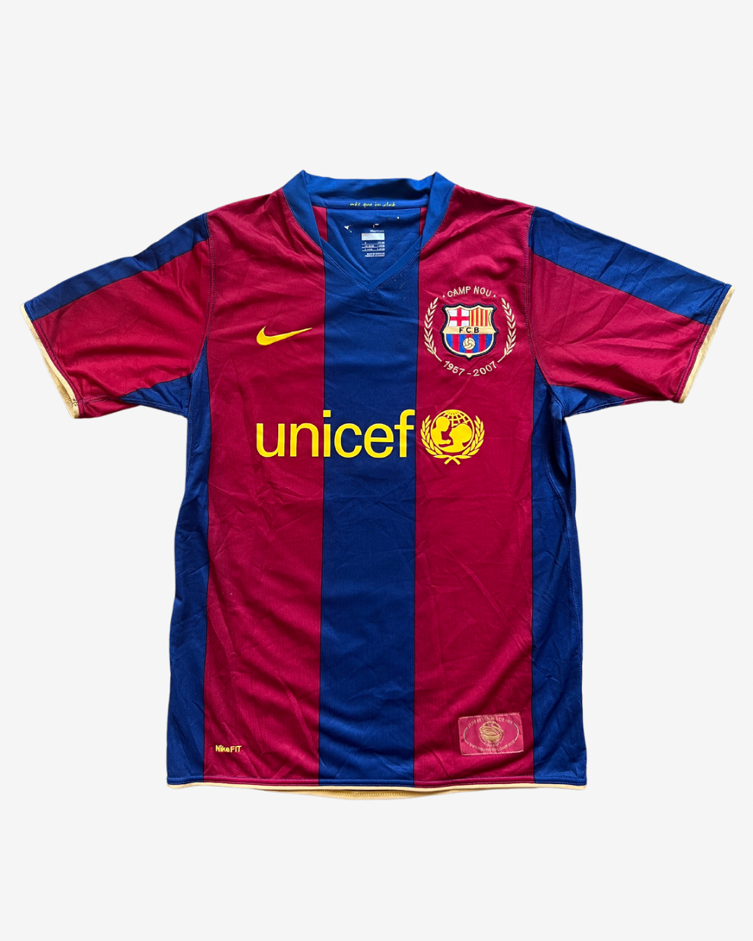 Nike - FC Barcelona 2007/08 Home Football Shirt 'RONALDINHO'