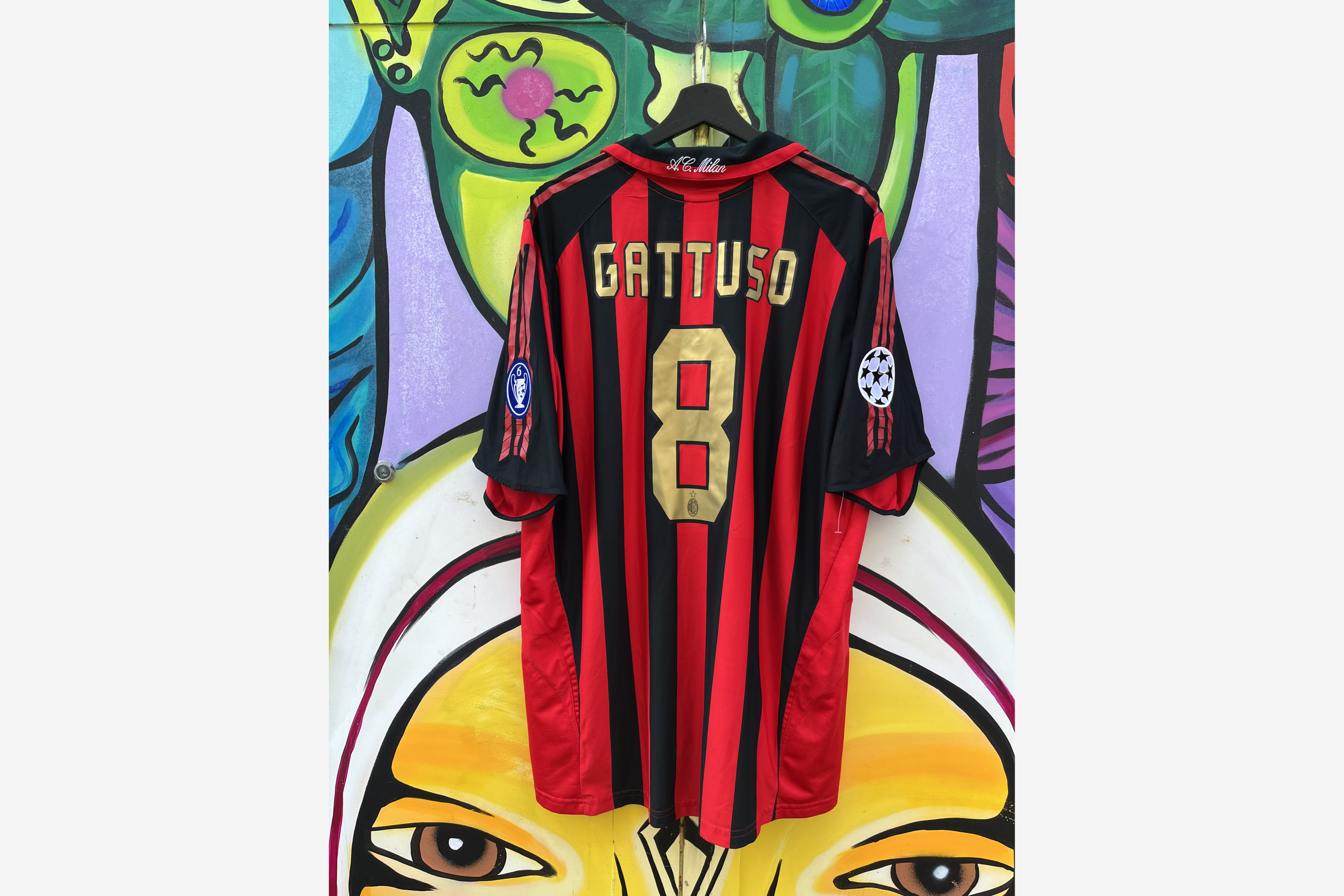 Adidas - AC Milan 2005/06 Home Football Shirt 'GATTUSO' (Fan Edition)