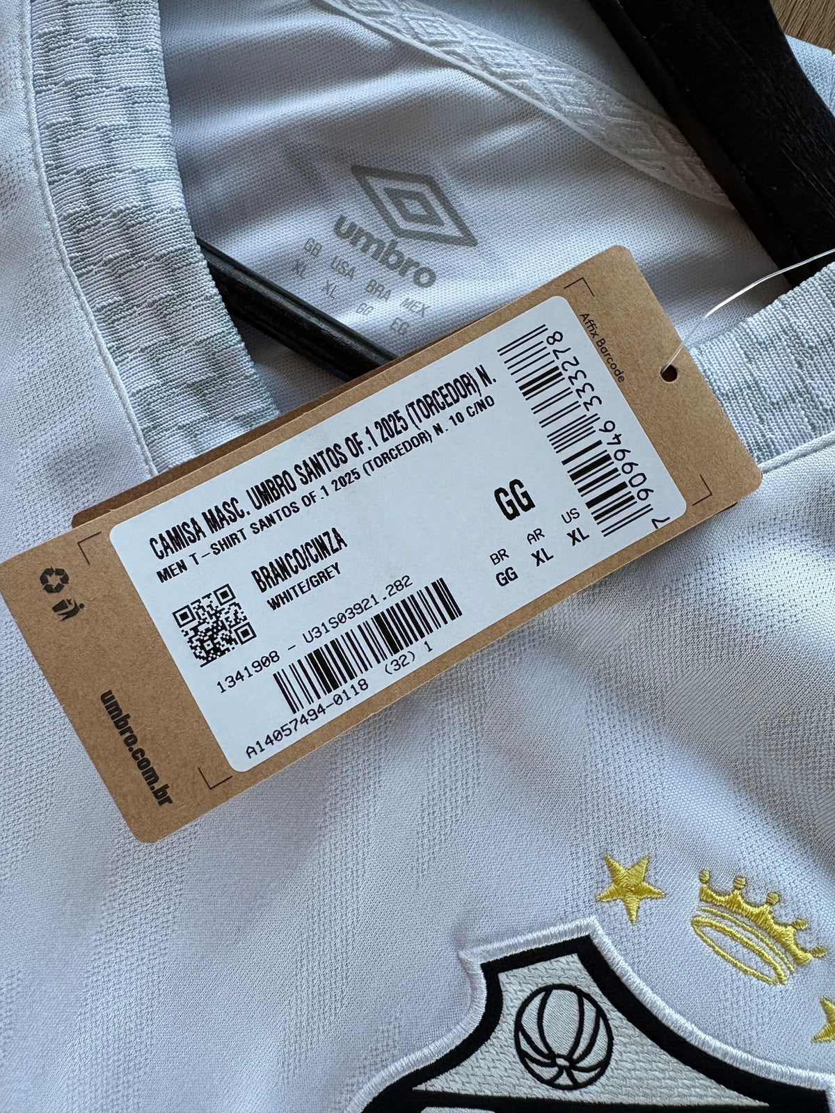 Umbro - Santos FC 2025 Home Football Shirt 'NEYMAR JR'