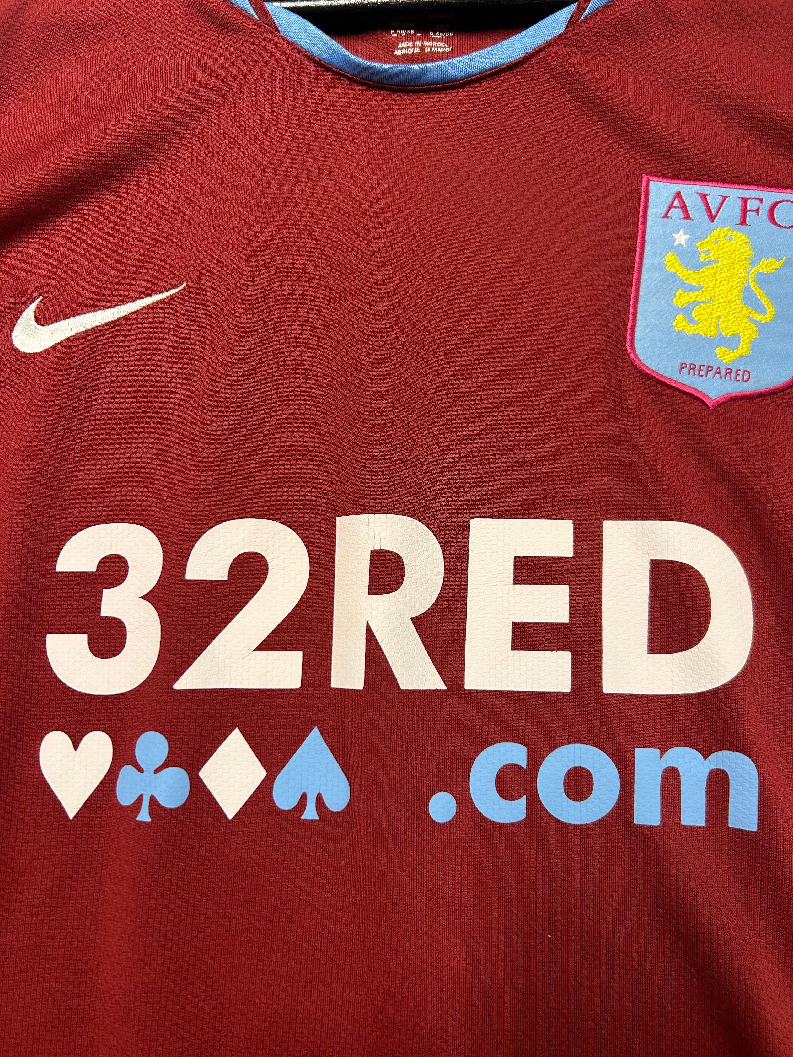 Nike - Aston Villa 2007/08 Hjemmebanetrøje 'AGBONLAHOR'