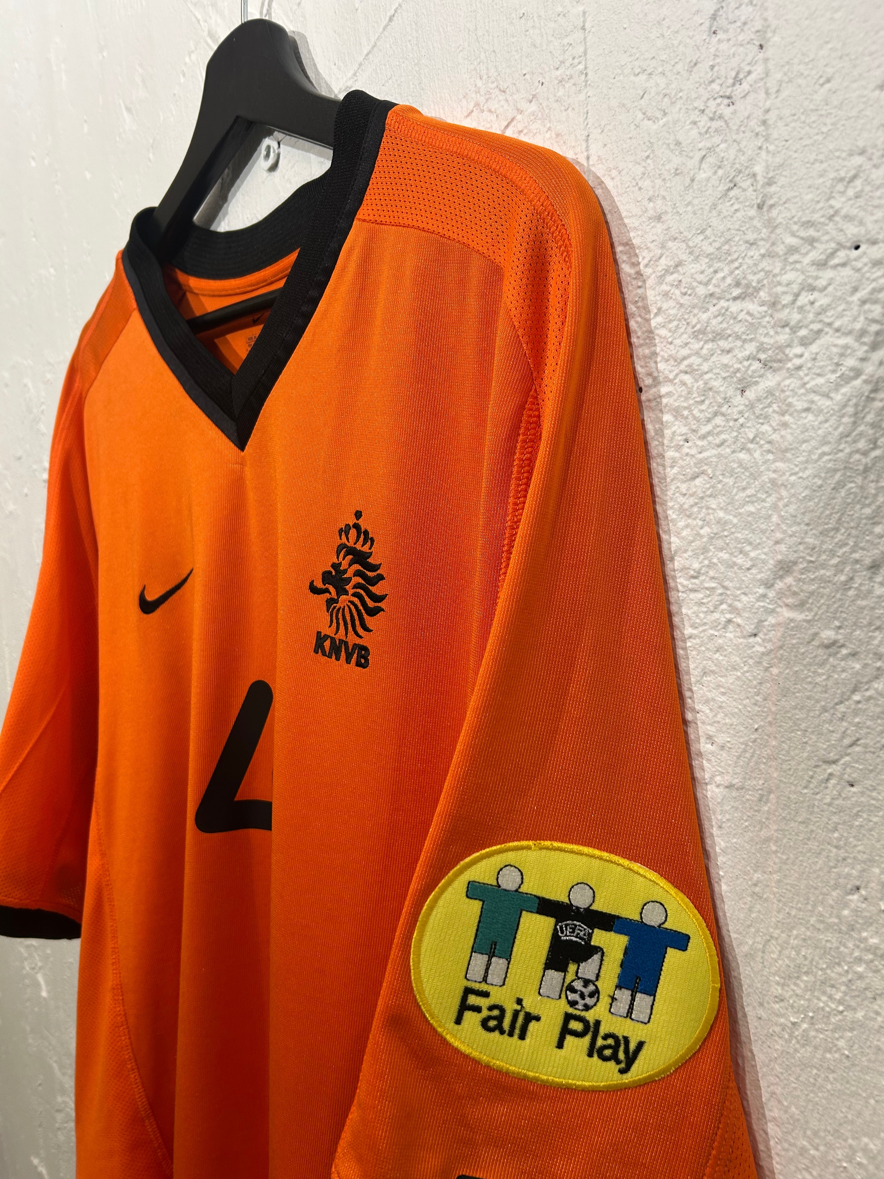 Nike - Netherlands 2000 Home Football Shirt 'F. DE BOER'