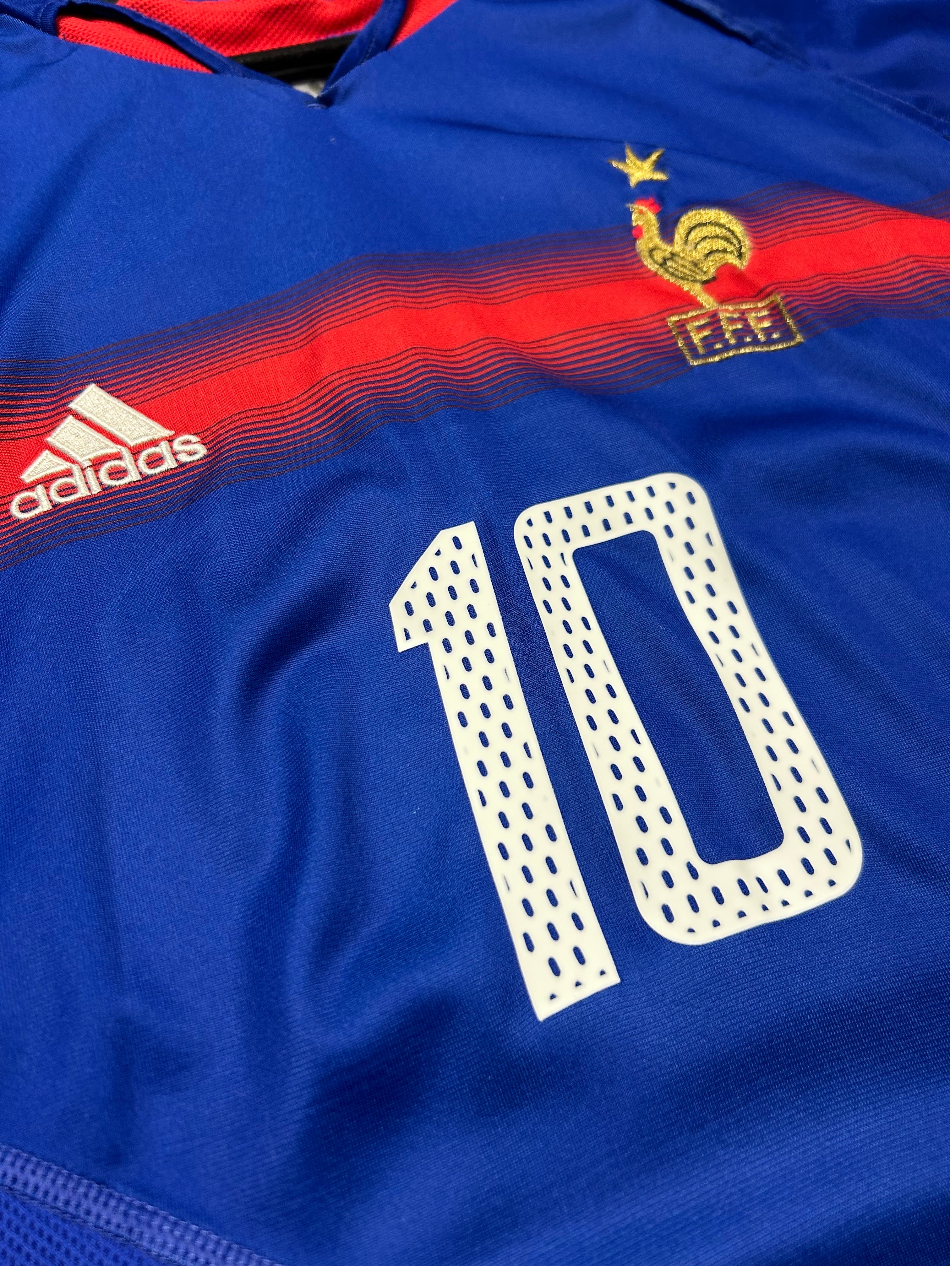 Adidas - France 2004 Home Football Shirt 'ZIDANE'