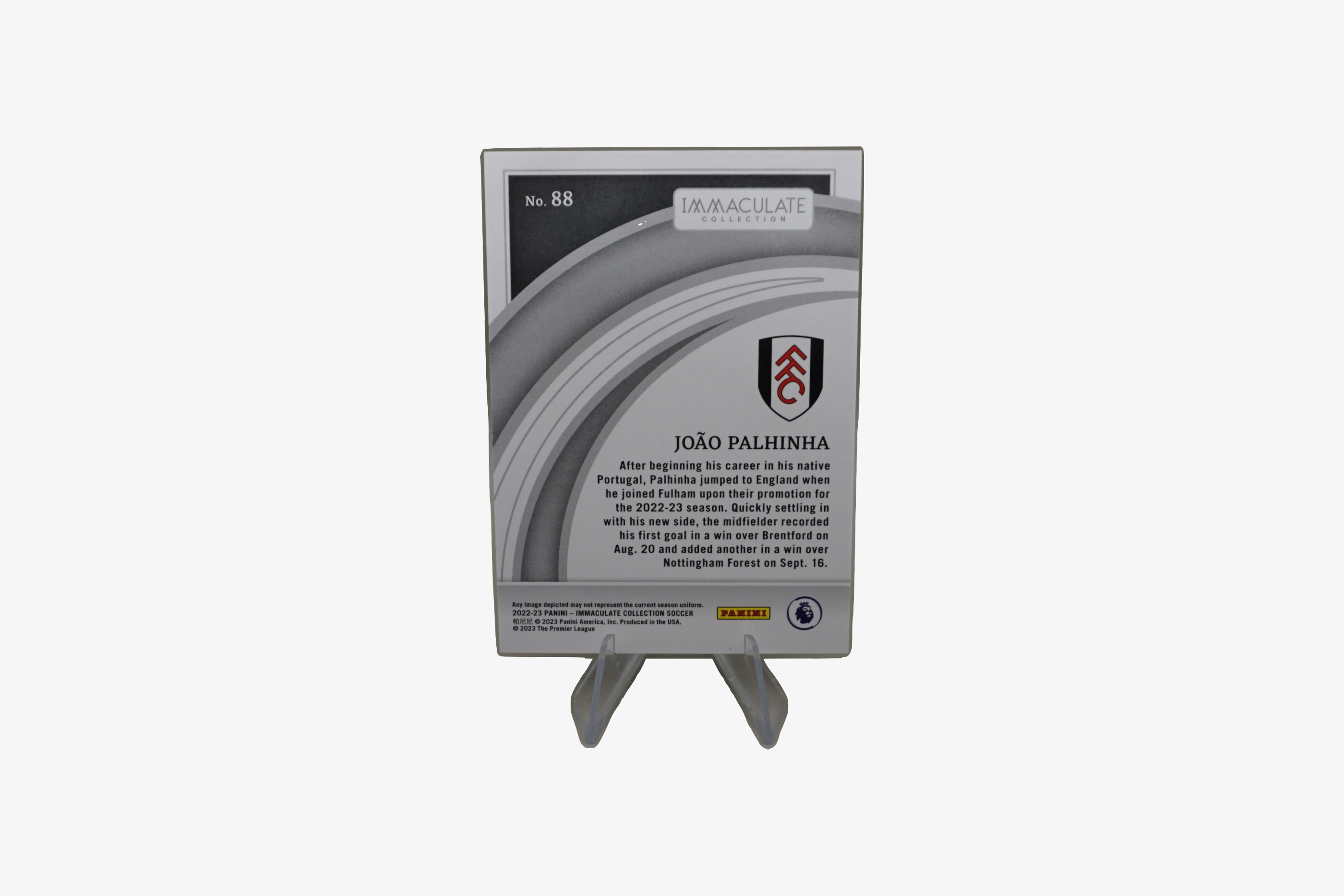 João Palhinha – 2022/23 Panini Immaculate Ruby Parallel (Fulham FC) – Serial #5/8 – Card No. 88