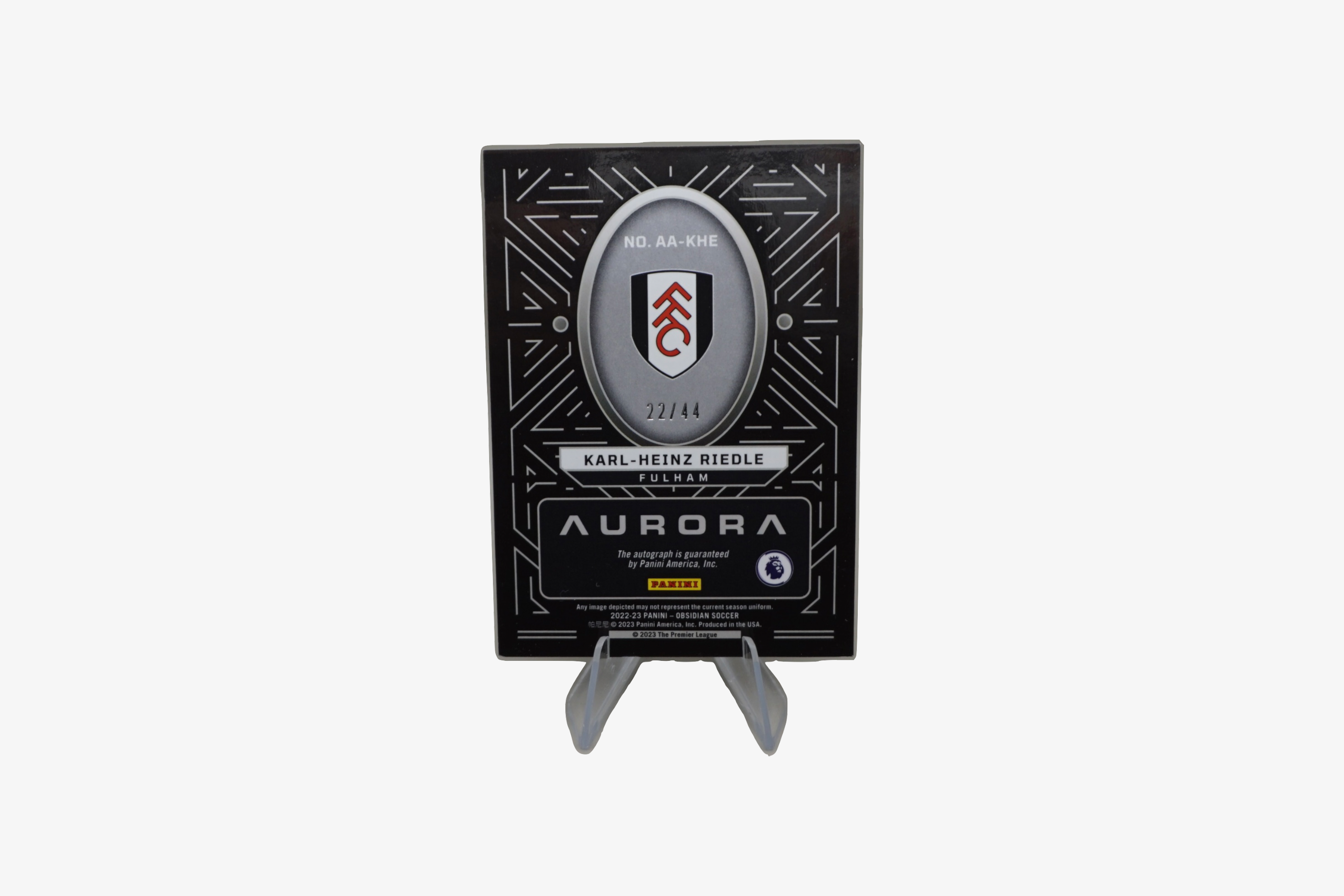 Karl-Heinz Riedle – 2022 Obsidian Aurora Red Pulsar Auto (Fulham) – Serial #22/44