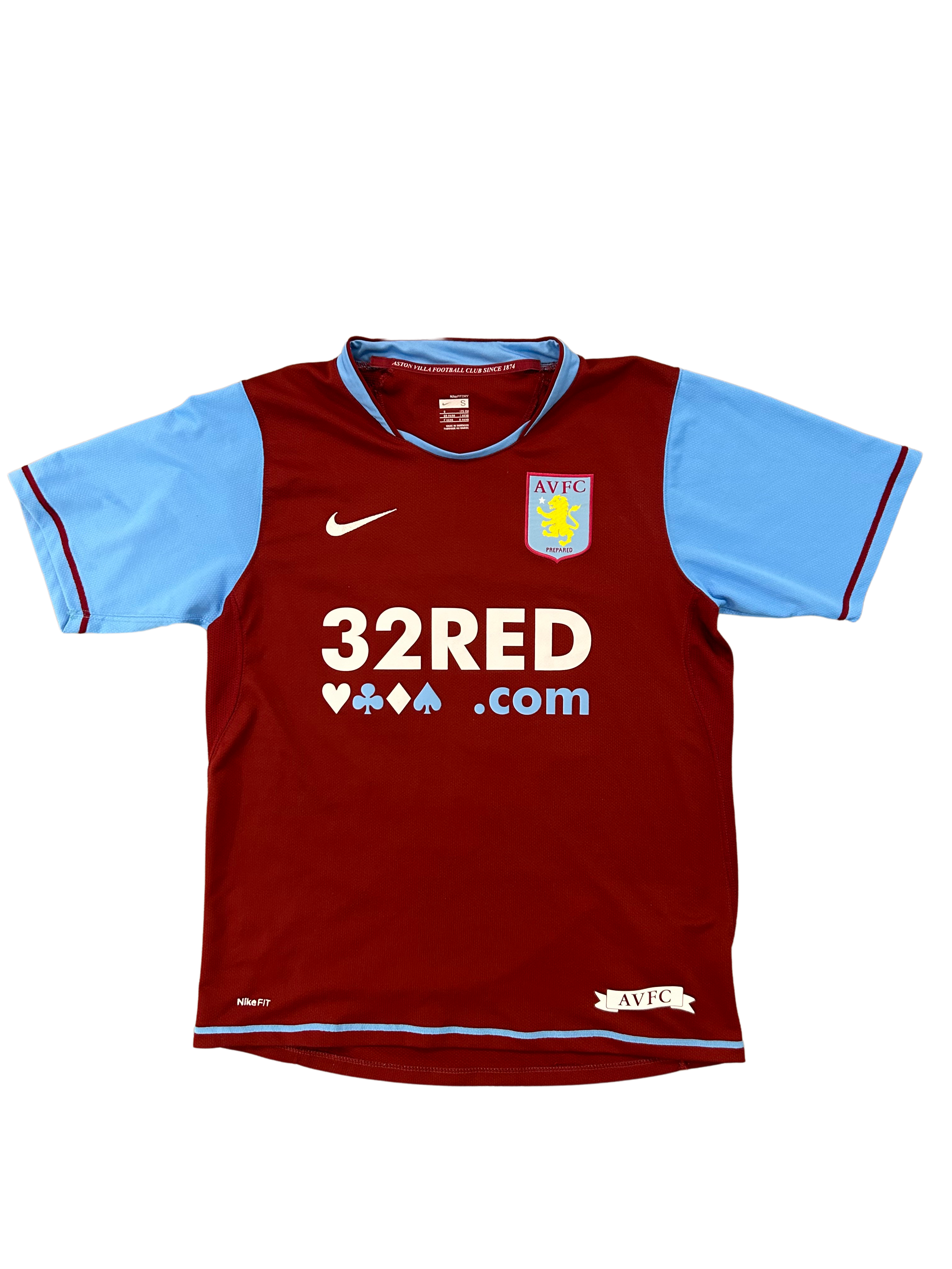 Nike - Aston Villa 2007/08 Home Football Shirt 'CAREW'