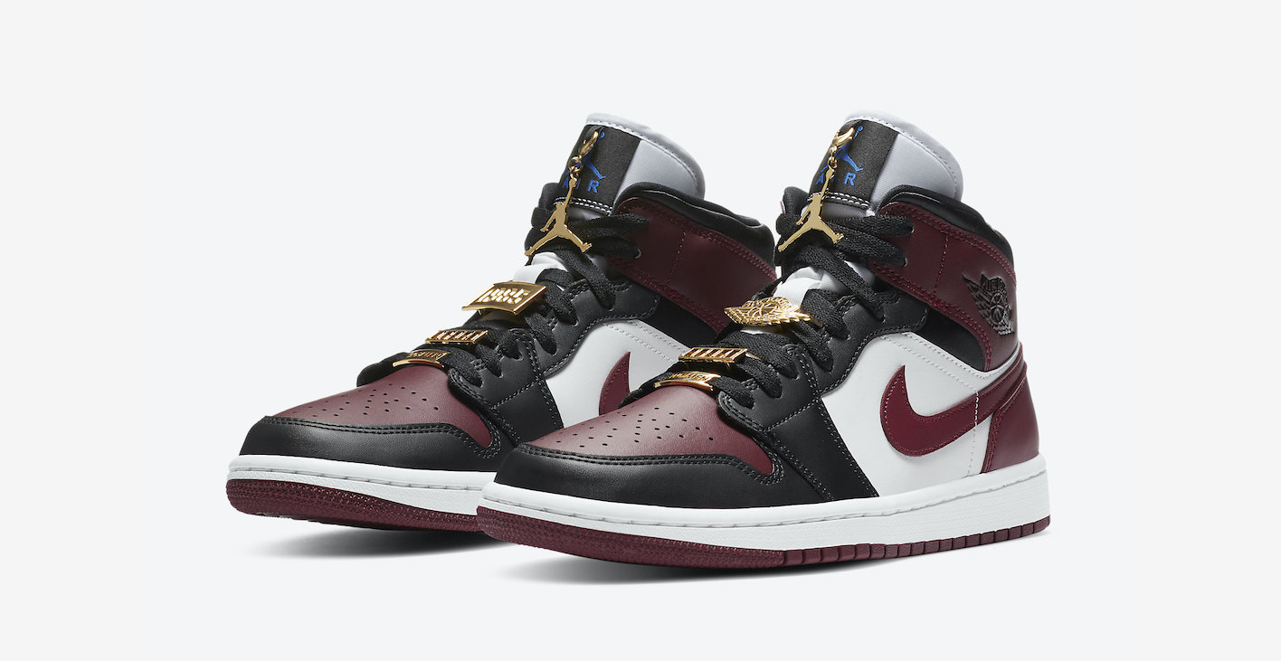 Air Jordan 1 Mid 'Black Dark Beetroot'