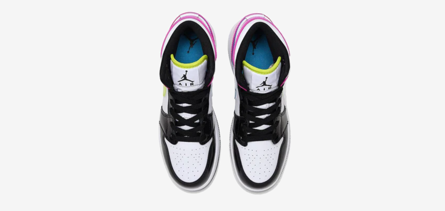 Air Jordan 1 Mid 'White Black Cyber Pink'