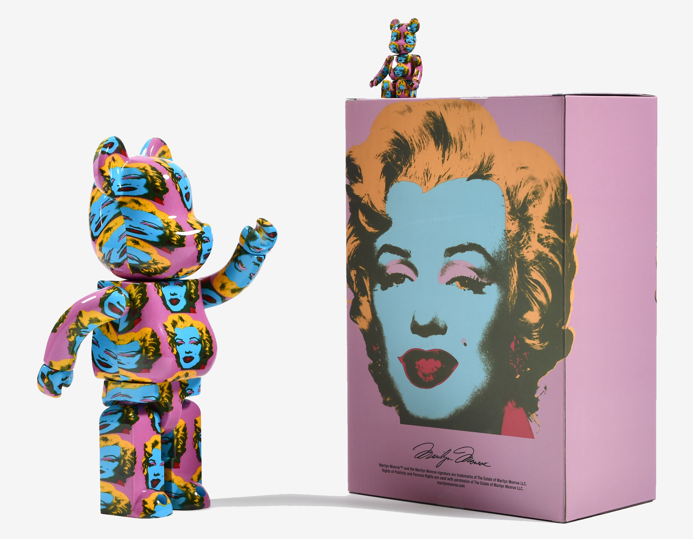 Bearbrick Andy Warhol Marilyn Monroe #2 100% & 400% Set